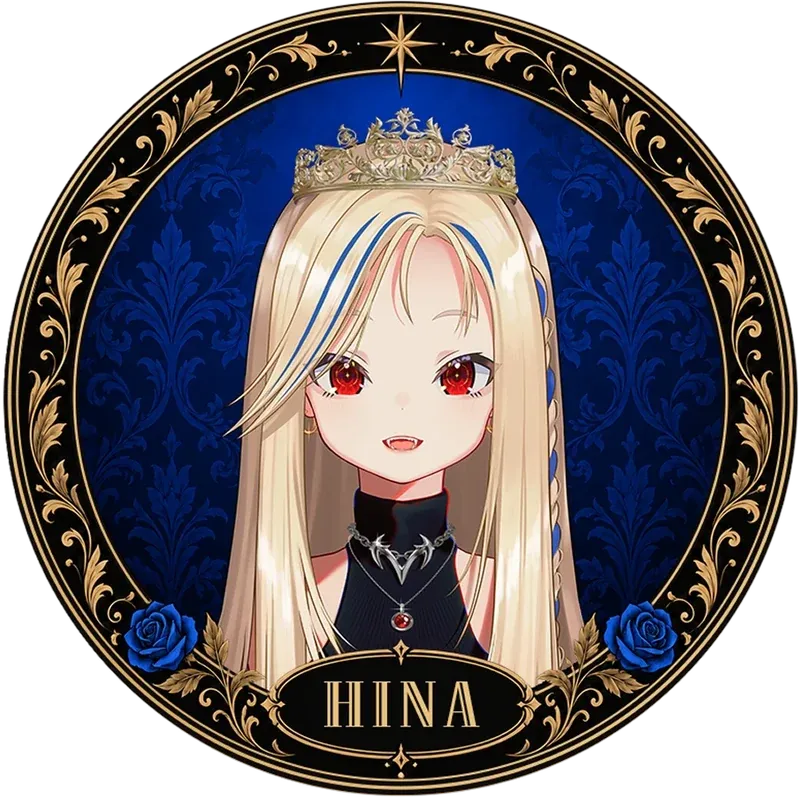 肖像画缶バッジ（HINA）